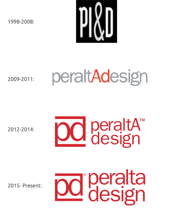 Evolution of Peralta Designs Logo